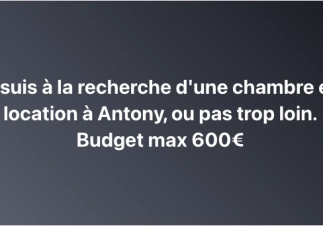Recherche une chambre à Antony