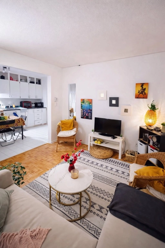 2 chambres, T3 de 55m² à Paris 58 Rue Pouchet 