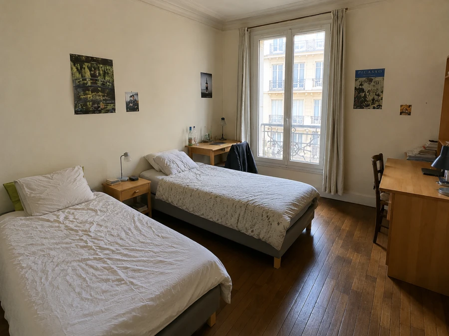 Lit à louer en chambre partagée – Paris 12e