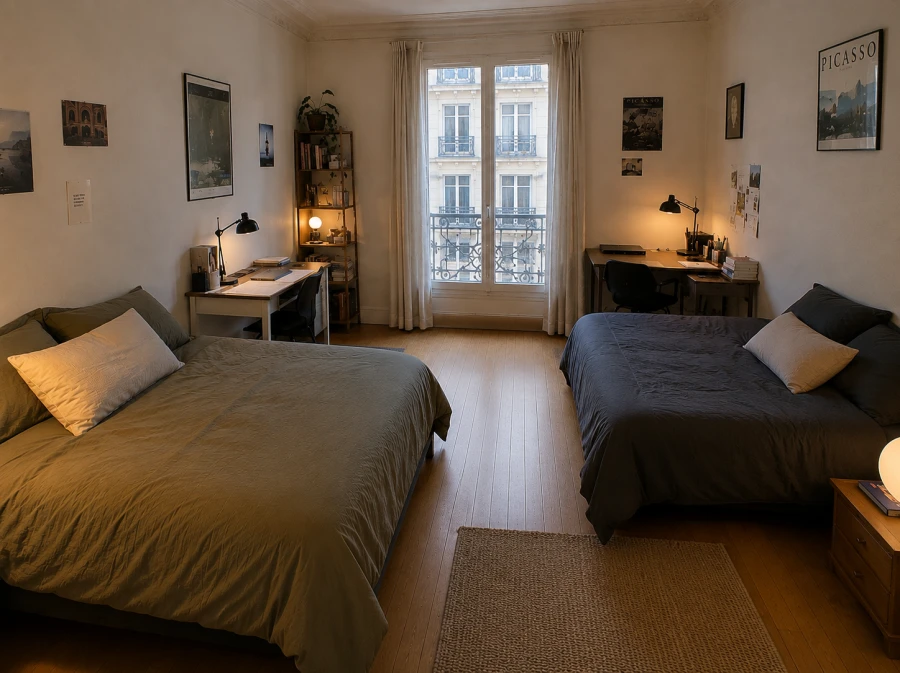 Lit à louer en chambre partagée – Paris 9e