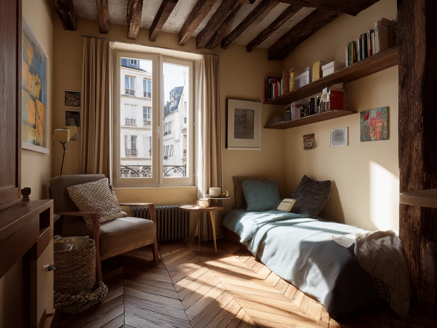 Chambre contre service à Paris 19e