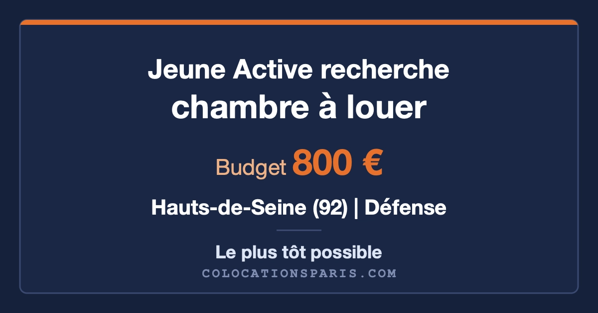 Je recherche une colocation