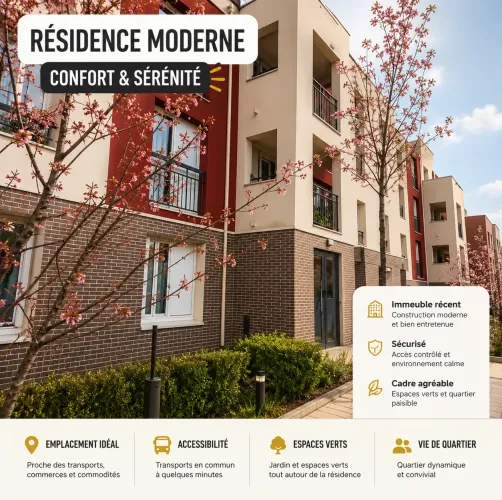 Deux chambres meublées en colocation à Cergy