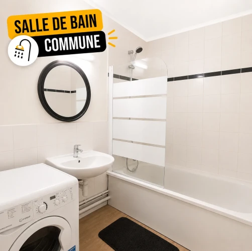 Two furnished rooms for shared accommodation in Cergy