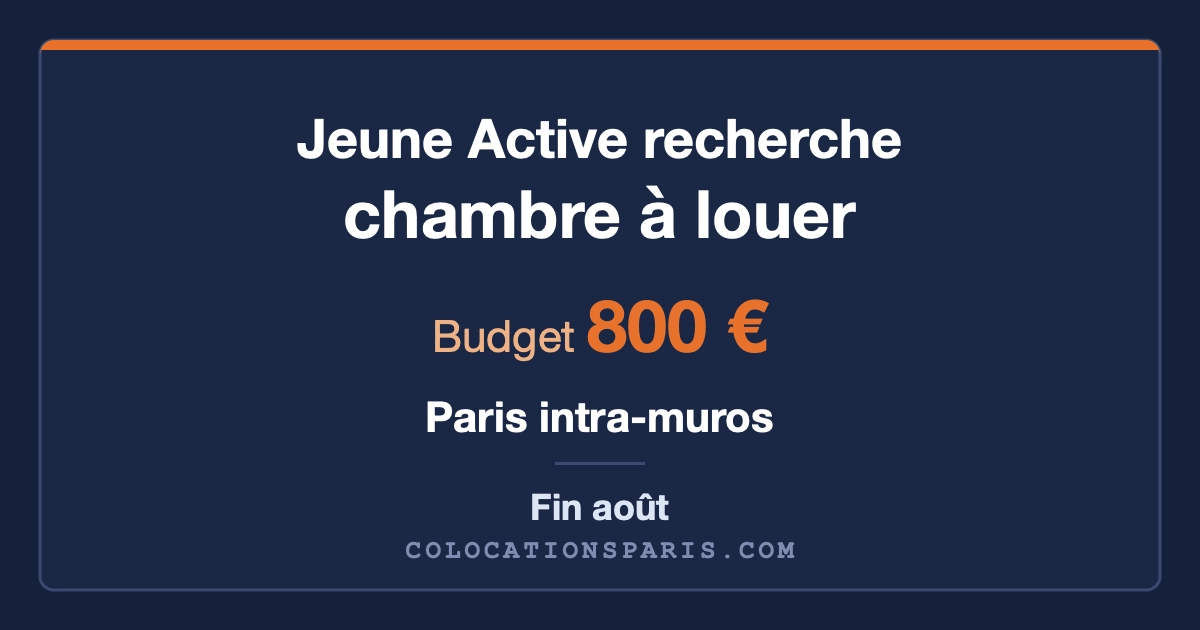 Je cherche une colocation