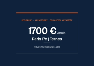 Recherche T3 deux chambres – Paris 17e Ternes