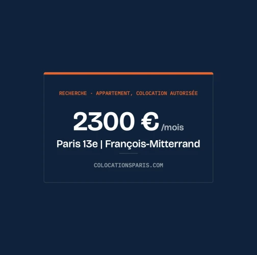Recherche T4 trois chambres – BFM Paris 13e