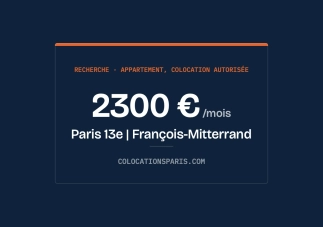 Recherche T4 trois chambres – BFM Paris 13e