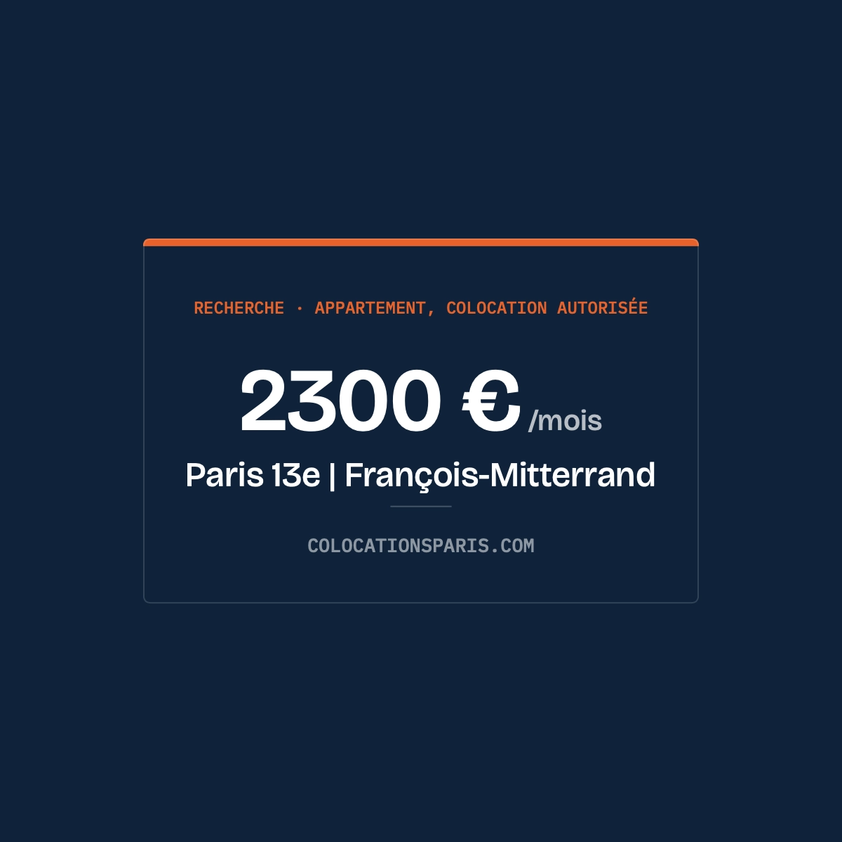Recherche T4 trois chambres – BFM Paris 13e
