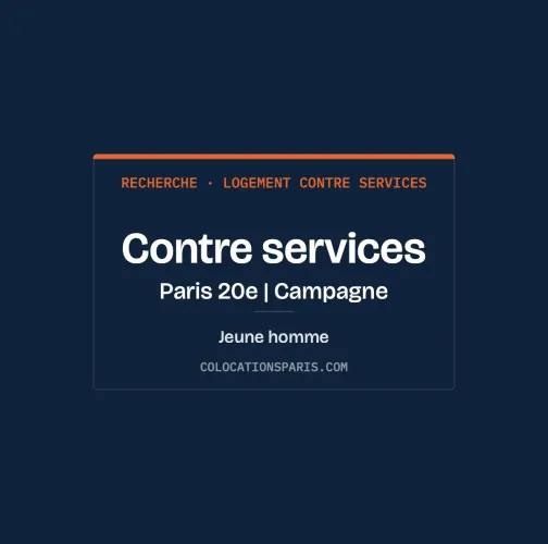 hébergement contre service