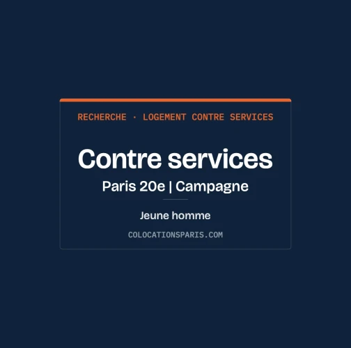 hébergement contre service
