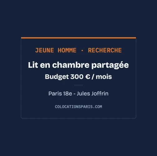 Lit dans Colocation