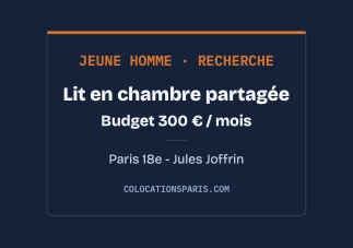 Lit dans Colocation