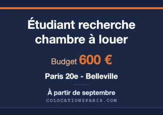 Étudiant en Master, futur stagiaire à Paris, série