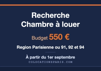 Recherche d’une chambre (colocation)