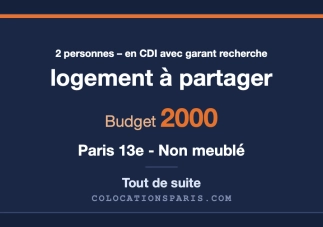 Je cherche l’appartement 2-3 pièces 