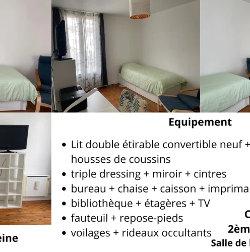 Colocation meublée – UNE CHAMBRE 13M2 A 570€ 