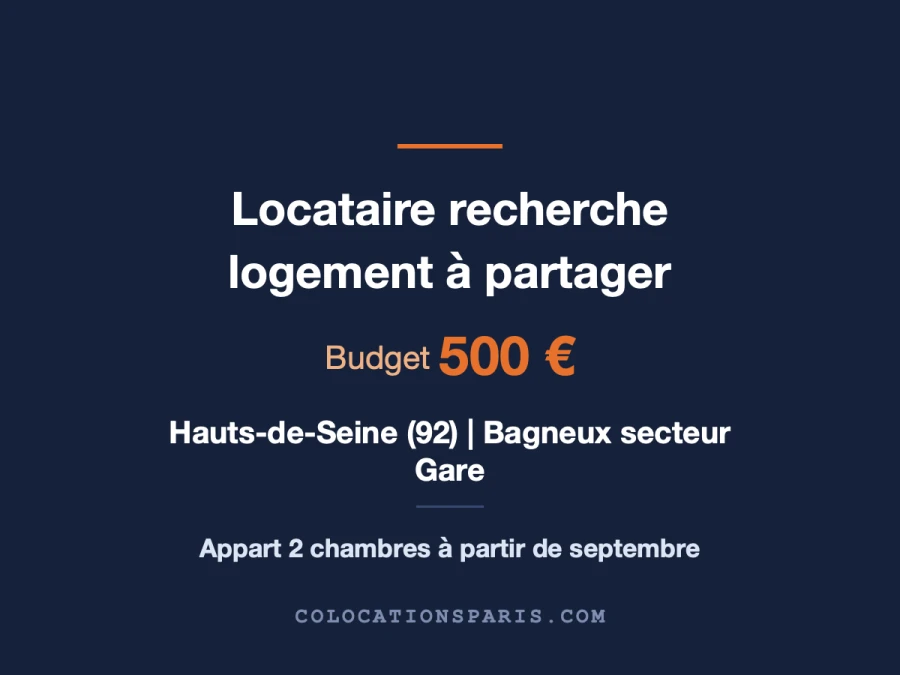 Je recherche un logement avec 2 chambre 