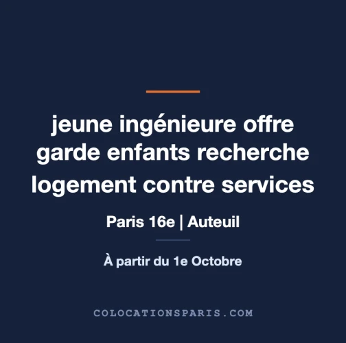 Échange de services logement contre services 