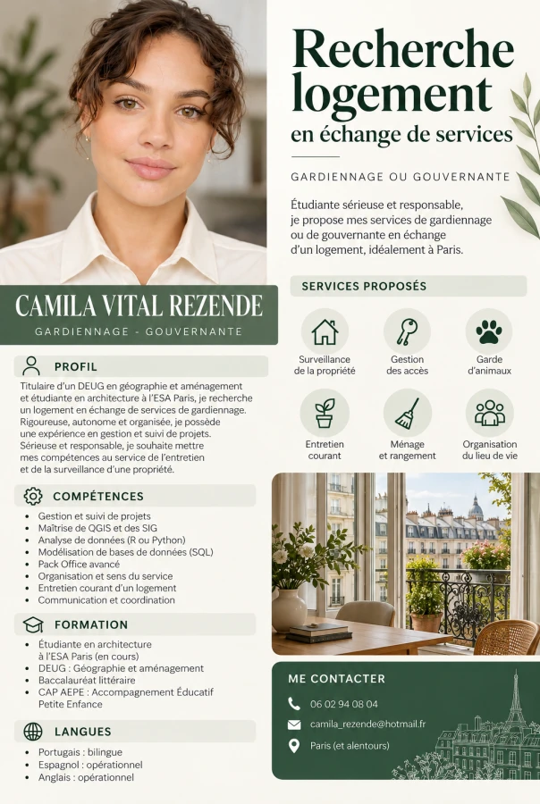 Gouvernante - Gardiennage