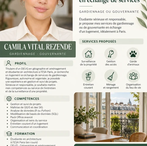 Gouvernante - Gardiennage