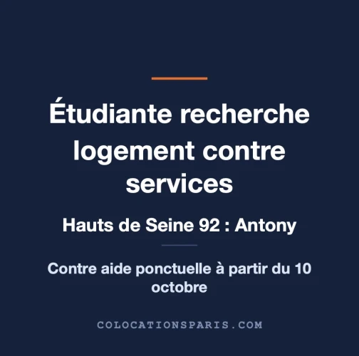 Recherche d'un logement contre service