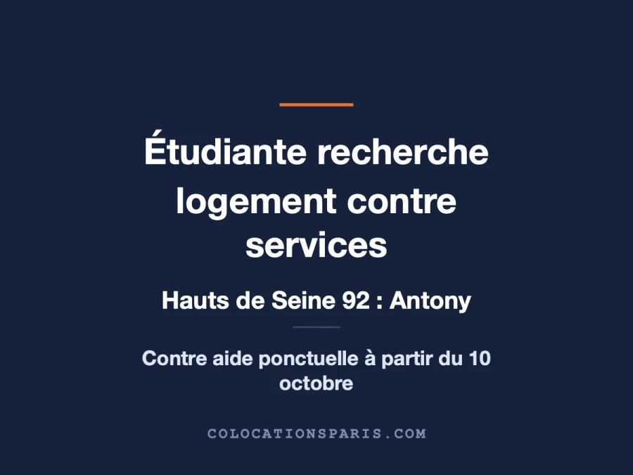 Recherche d'un logement contre service