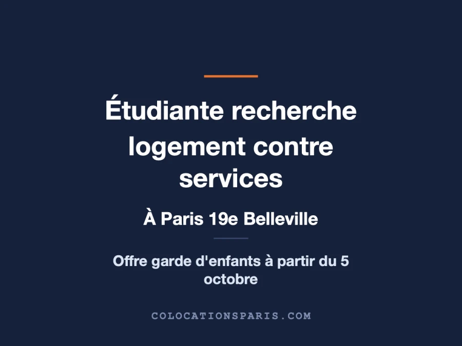 Logement contre service 
