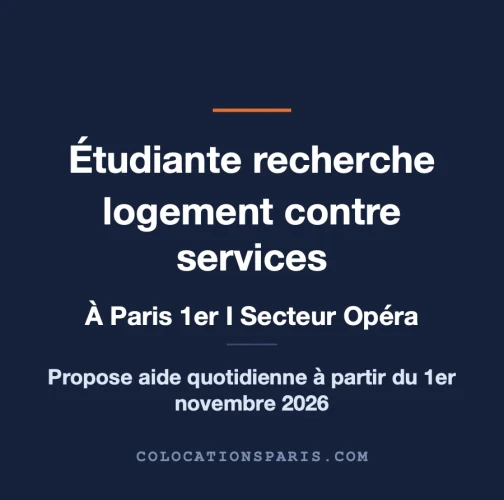 Etudiante à la recherche d'un logement 