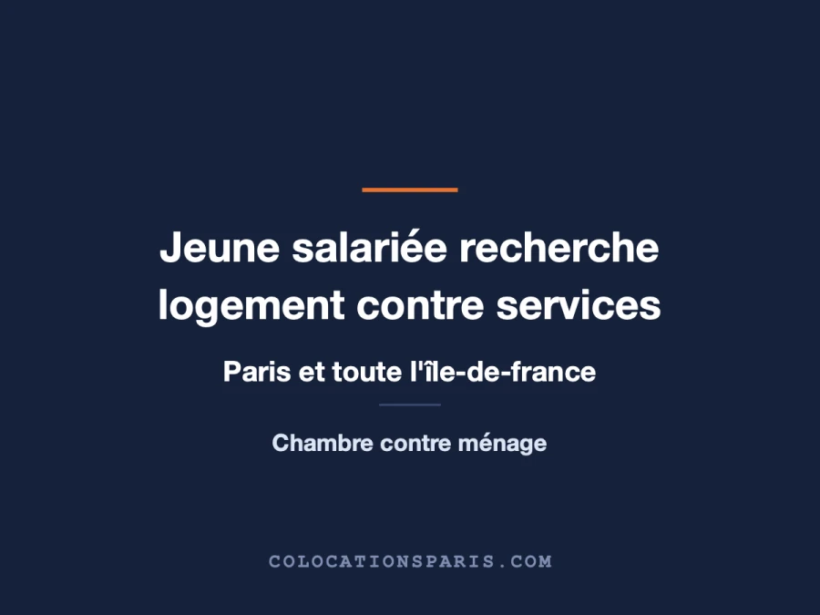 Demande d'hébergement contre services