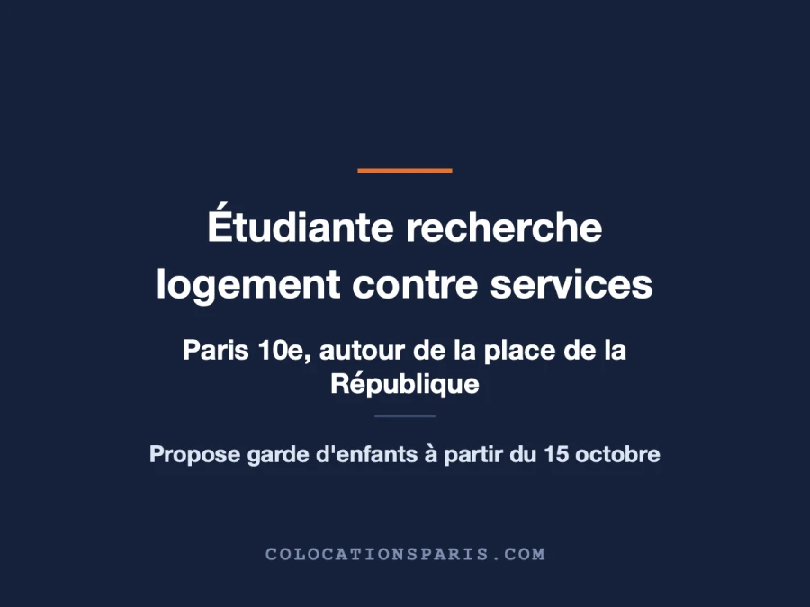 Hébergement contre service