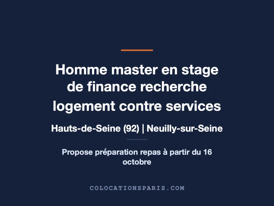 logement contre service 